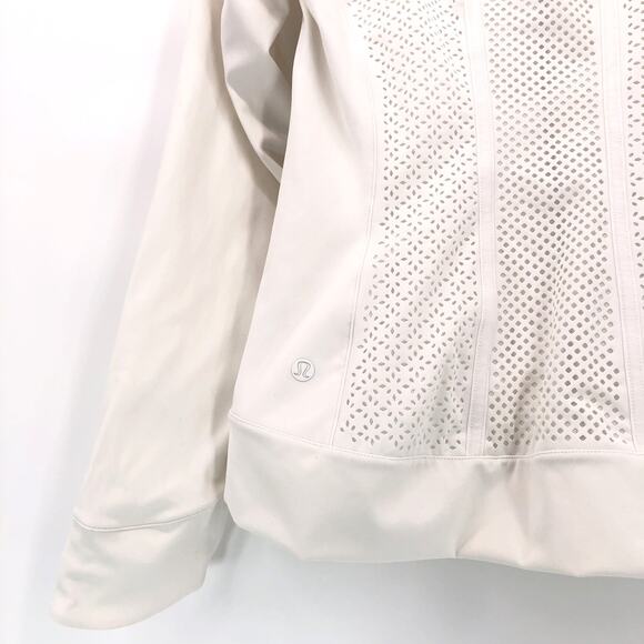 Lululemon Get Your Peek On Jacket Womens 6 Full Zip White - Picture 5 of 8